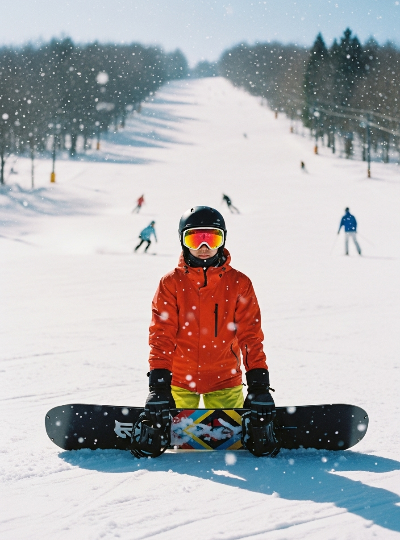 渡假村早餐→雪場集合→分組上課 (五小時課程)