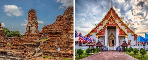 04/12 搭乘巴士前往大城世界遺產(瑪哈泰寺+帕席桑碧寺+帕蒙空博碧大皇宮+最大室外臥佛)→搭乘遊艇返回曼谷+自助式午餐(沿途欣賞昭拍耶河景色和沿岸知名景點)→曼谷最強百貨公司ICON SIAM→GINGER FARM 泰北人氣米其林餐廳